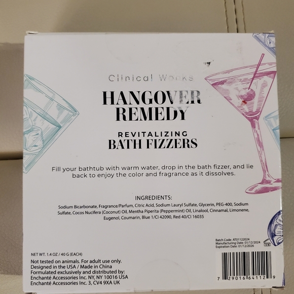 Clinical Works Hangover Remedy Bath Fizzers - Picture 2 of 2